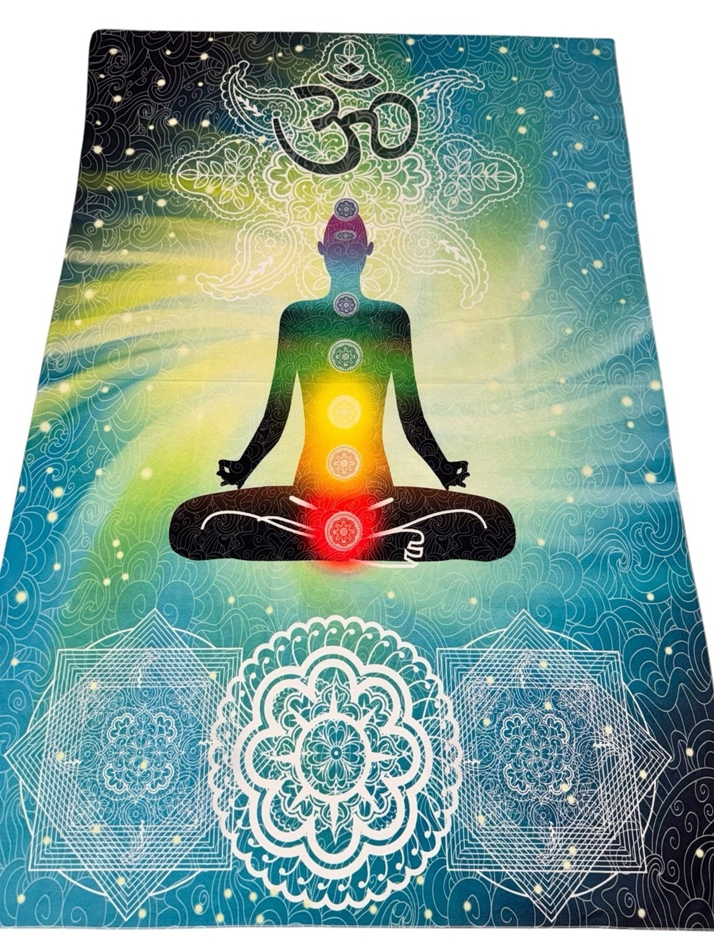 Unbranded Buddhism Tapestry Zen Yoga Prana Chakra Yoga New Age Flannel Fabric